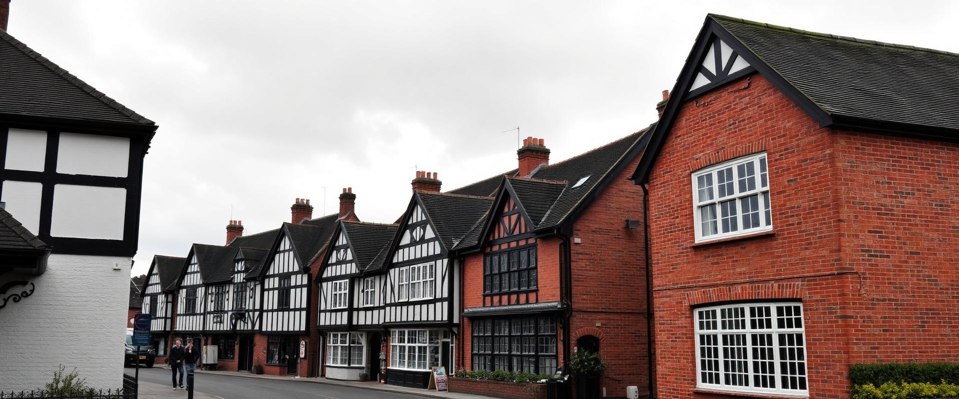Tudor and brick buildings in Nantwich Cheshire served by Keystone Roofing